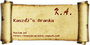 Kaszás Aranka névjegykártya