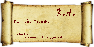 Kaszás Aranka névjegykártya